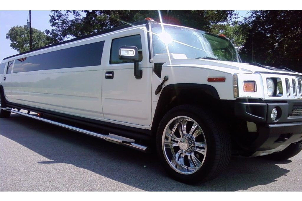 Birmingham White Hummer Limo outdoor