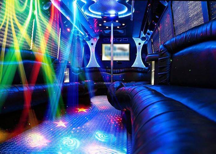 Birmingham Party Bus Limo colorful